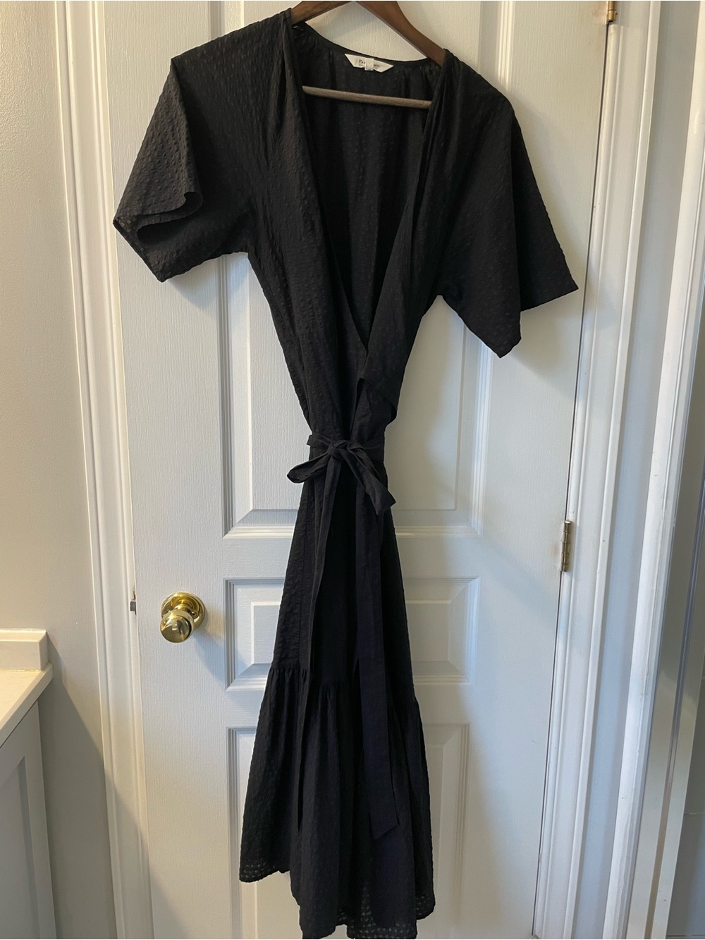 Black Maxi Wrap Dress
